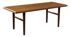 Mid-Century Danish Modern Brown Teak Coffee Table, 1960s