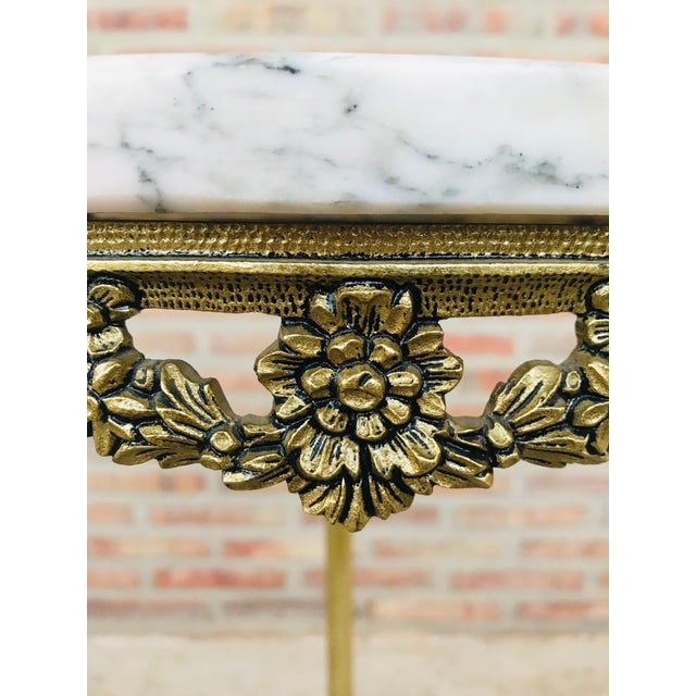 French French Gilt Bronze and Marble Gueridon Table, circa 1940 For Sale - Image 3 of 11