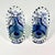 1950s Vintage Holland Delft Boho Chic Handpainted Candleholder Wall Sconces - A Pair. For Sale - Image 6 of 15