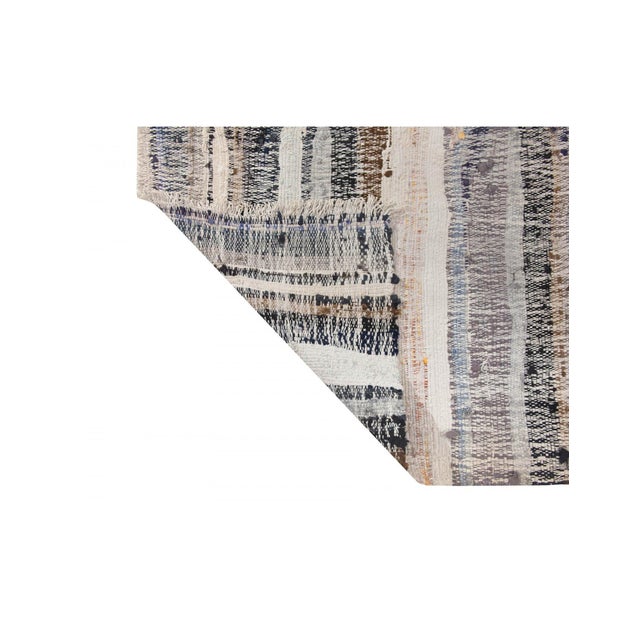 1970s Vintage Turkish Striped Rag Rug - 6`0" X 10`0" For Sale - Image 5 of 6