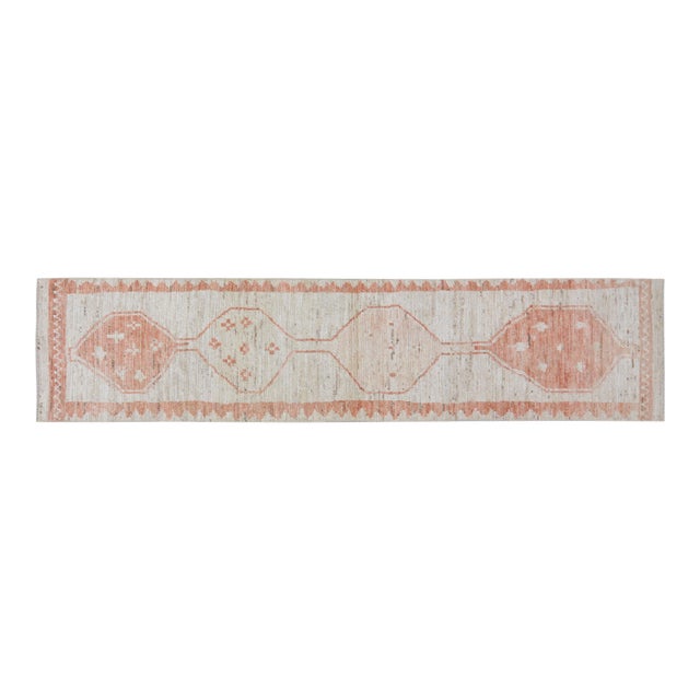 New Moroccan Hand Made Wool Rug, 2'8x12 For Sale