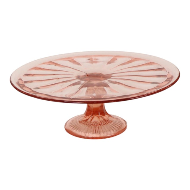 Art Deco Pink Cake Platter, 1930s For Sale - Image 14 of 14