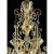 Glass Ornate Imperial Venetian Chandelier With Gold Curled Murano Glass For Sale - Image 7 of 8