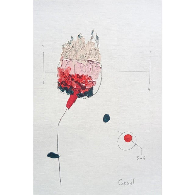 Set of 6 - One-of-a-Kind Organic Modern Framed Botanical Floral Oil Paintings by Diane Grant For Sale - Image 6 of 9