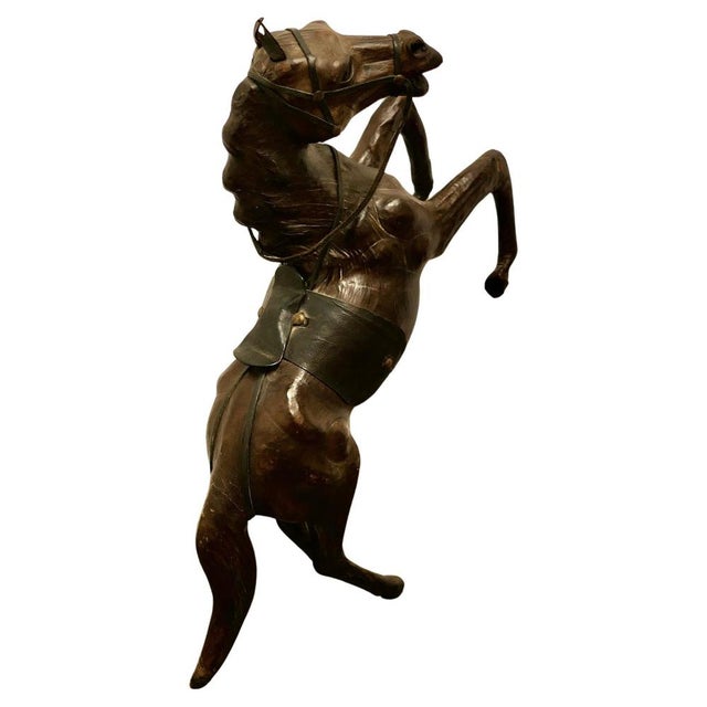 Arts and Crafts Leather Horse Model, 1880 For Sale - Image 9 of 9
