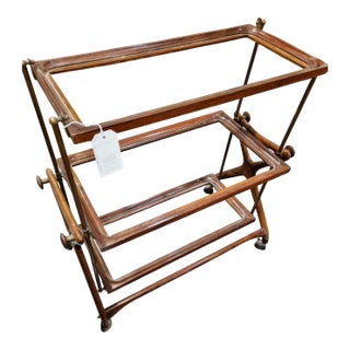 Vintage Wooden Bar Cart For Sale