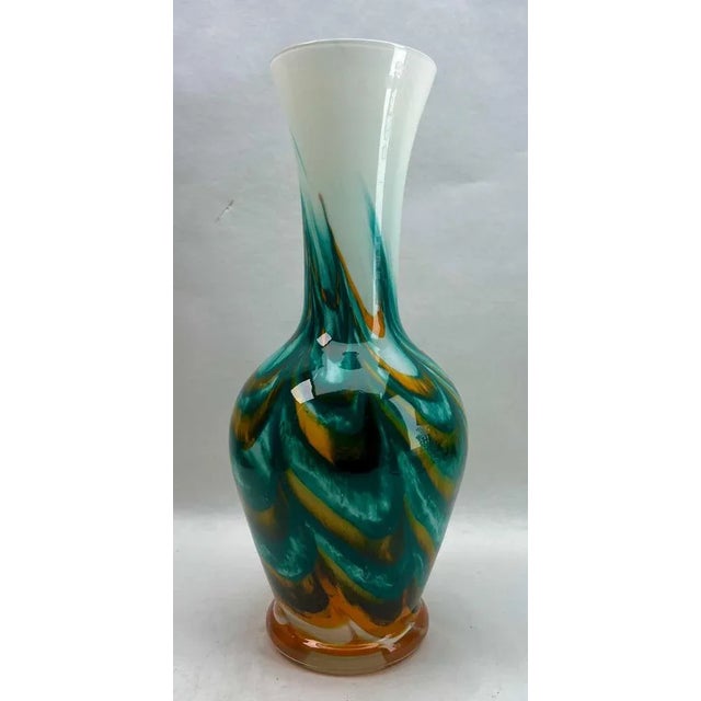 1950s Vintage Space Age Multiple Colors Opaline Florence Vase, 1958 For Sale - Image 5 of 10