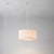 Nova Scallop 15"d Swag Kit - Drum White Linen Shade, Satin Nickel Steel Body & Base, Inline Dimmer For Sale - Image 4 of 5