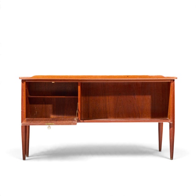 Göran Strand Mid Century Swedish Teak Boomerang Desk For Sale - Image 9 of 10