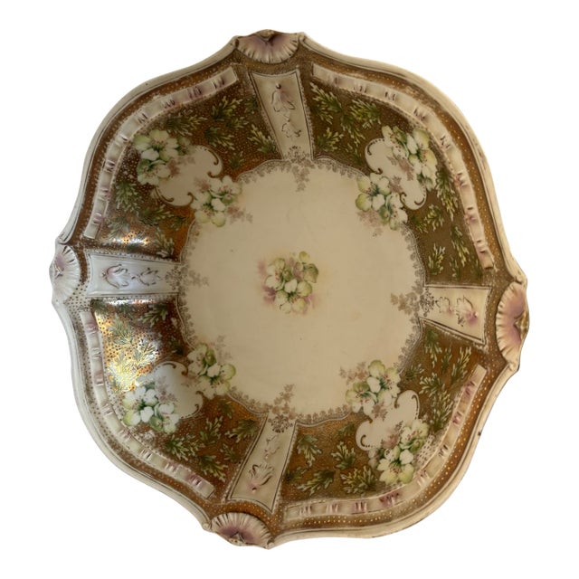 Late 19th Century R.S. Prussia Gilded Bowl For Sale