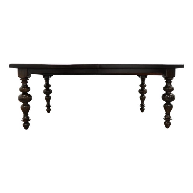 Turned Leg Extendable Dining Table For Sale