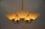 1950s Mid-Century 5-Light Glass & Brass Ceiling Lamp, 1950s For Sale - Image 5 of 16