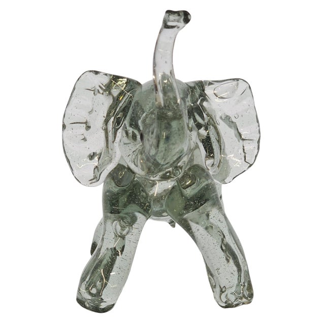 Barovier & Toso Barovier & Toso Murano Hand Blown Venetian Glass Elephant Figurine – Italian Art Glass Sculpture For Sale - Image 4 of 9