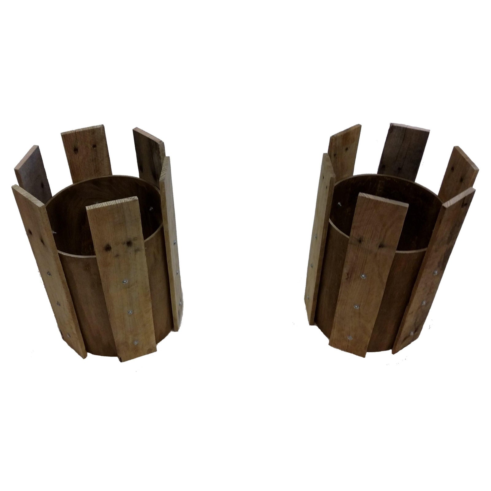 Rustic Hardwood Cylinder Coffee Table Bases A Pair Chairish