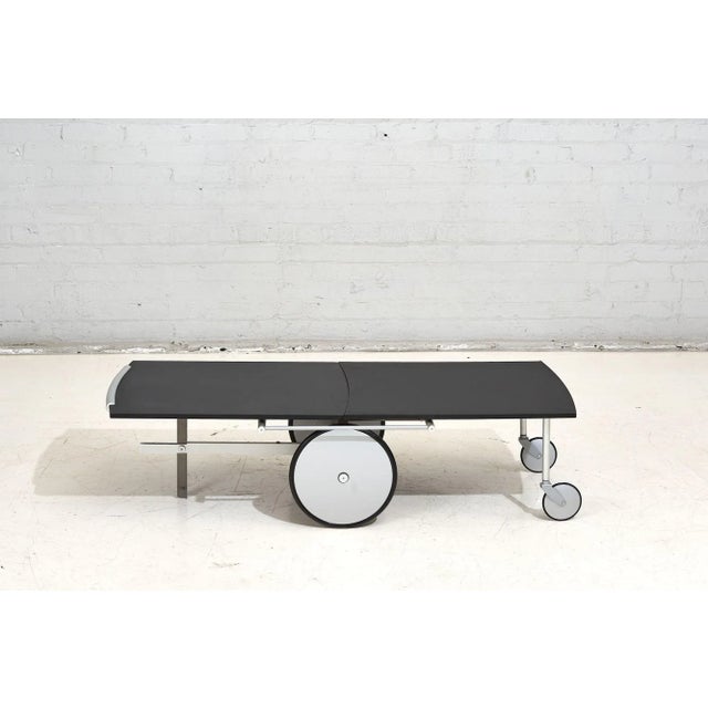Italian Convertible Bar Cart / Coffee Table, Raul Barbieri for Ycami, 1990 For Sale - Image 9 of 13