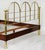 Wood Vintage Italian Brass and Wood Bed, 1980 For Sale - Image 7 of 8