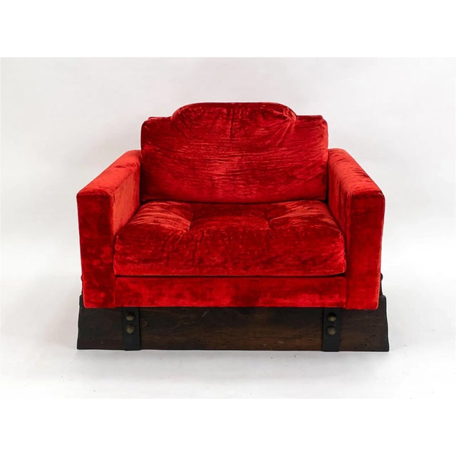 Ruby Red 1960s Vintage Adrian Pearsall/Craft Associates Lounge Chair For Sale - Image 8 of 8