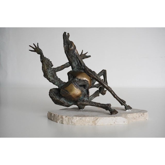 Fernando Mario Paonessa, Horse Sculpture, 1980s, Bronze and Travertine For Sale - Image 13 of 13