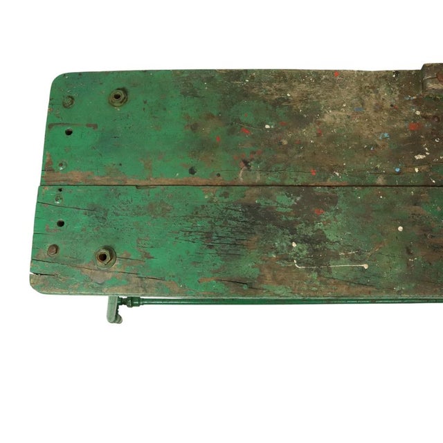 Industrial Industrial Green Workbench, 1950s For Sale - Image 3 of 18