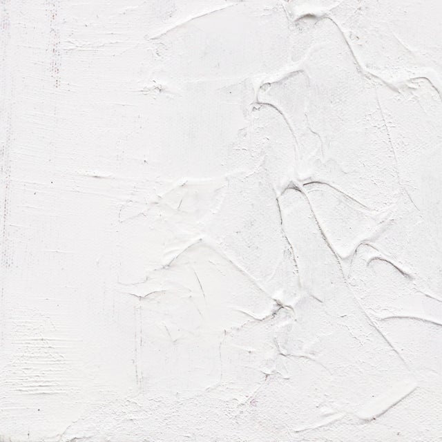Contemporary White Textural Layered Painting - Rebel - Abstract Minimalist Painting Original Artwork by Le BohemianMuse For Sale - Image 3 of 9