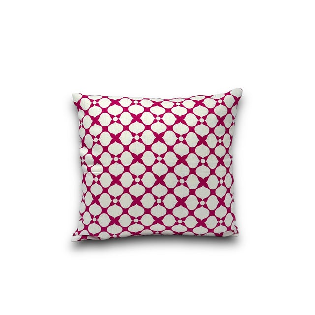 Kravet X Jonathan Adler Santa Rosa in Raspberry Throw Single Side Pillow Cover For Sale In Boston - Image 6 of 10