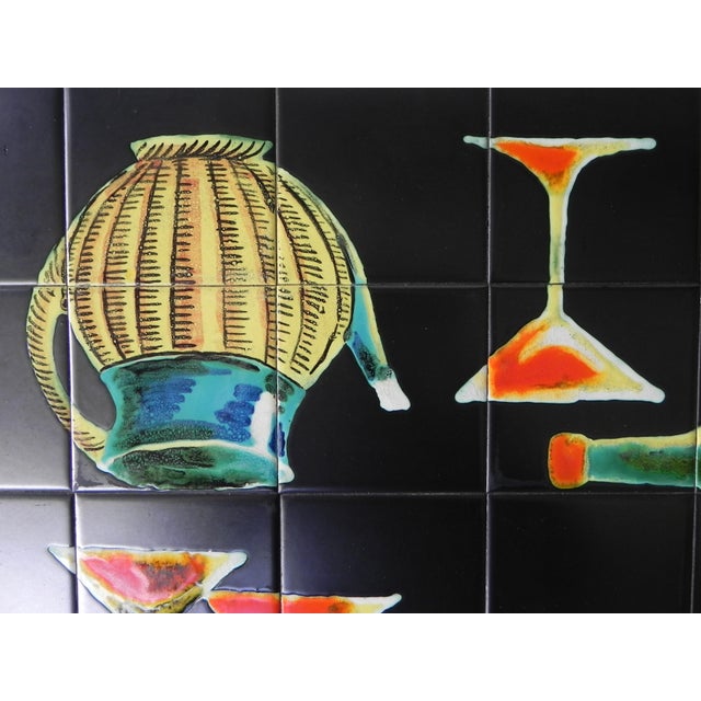 1960s Vintage Tile Table with 40 Tiles and Decoration, 1960s For Sale - Image 5 of 18