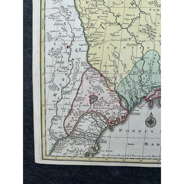Theatrum Belli Turcicarum et Tartaricum: Ukraine and Crimea Map from Tobias Conrad Lotter, 1740 For Sale - Image 11 of 13
