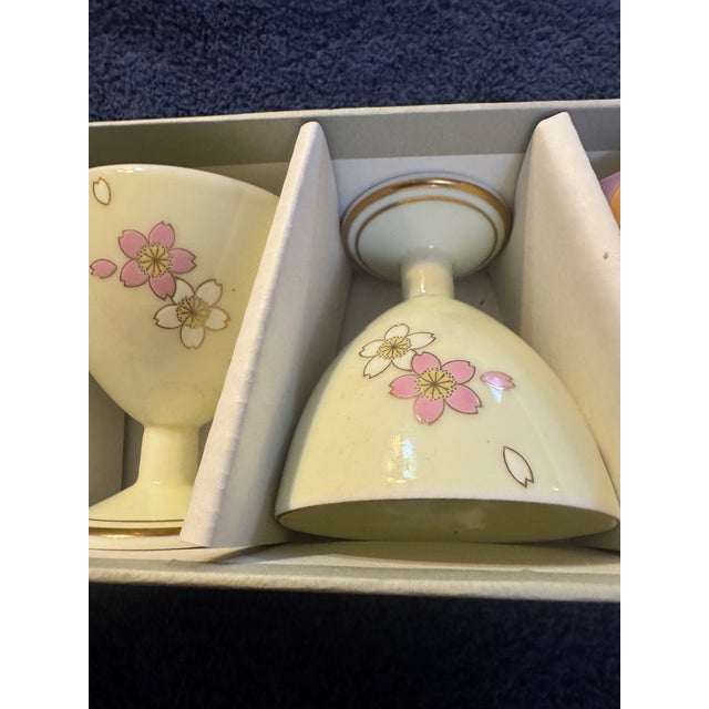 Vintage Japanese Arita Ware Wine Glasses – Set of 5 in Original Box For Sale - Image 4 of 8