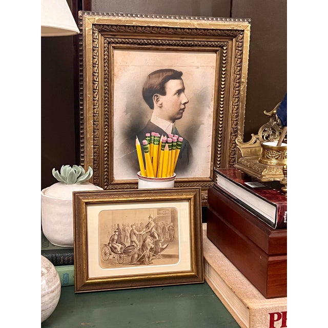 Tan Antique Americana Uncle Sam CDV c.1876 Custom Framed For Sale - Image 8 of 12