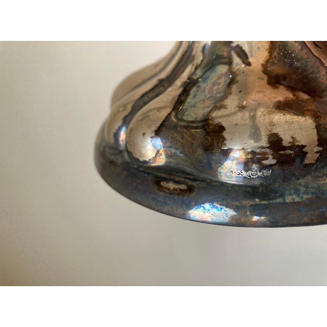 19th Century German Rococo 4-Arm Silver Candelabra For Sale - Image 10 of 12