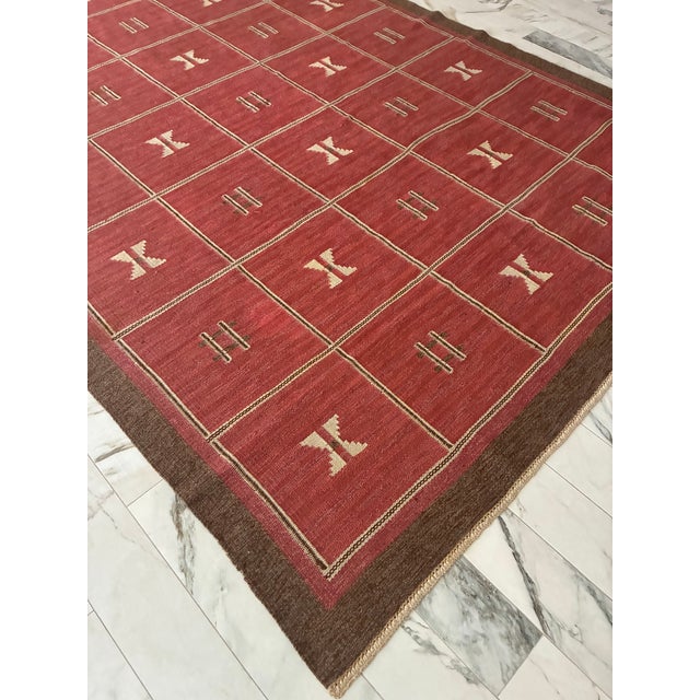 Mid-Century Modern Large 1950s Vintage Swedish Rug For Sale - Image 3 of 10
