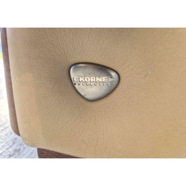 1990s Ekornes Oslo Beige Wood Trim Sofa For Sale In Naples, FL - Image 6 of 6