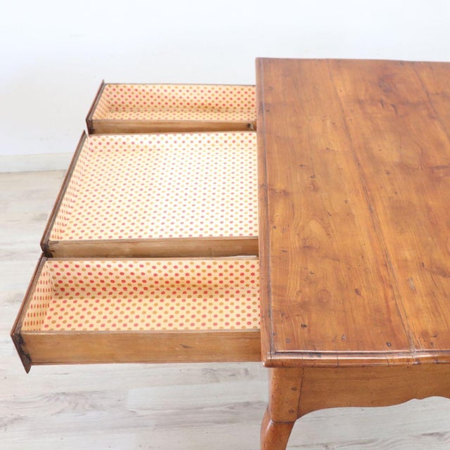 Antique Walnut and Cherry Wood Writing Desk, 1700s For Sale - Image 9 of 14