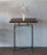 Narrow Side Table, Solid Black Walnut End Table, Handmade Small Side Table With Steel Base For Sale In Raleigh - Image 6 of 10