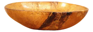 Large Swedish Folklore Birch Wooden Bowl, 1890s