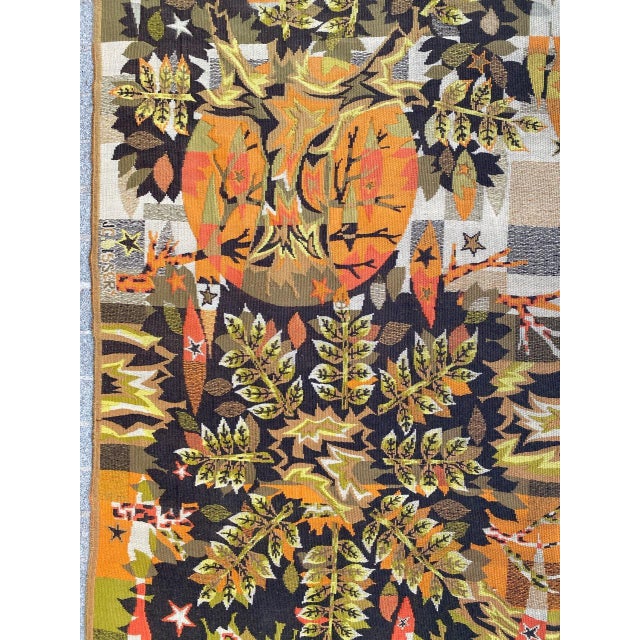 Very beautiful French tapestry with a design of Jean Claude Bissery, French artist from the second half of the 20th...