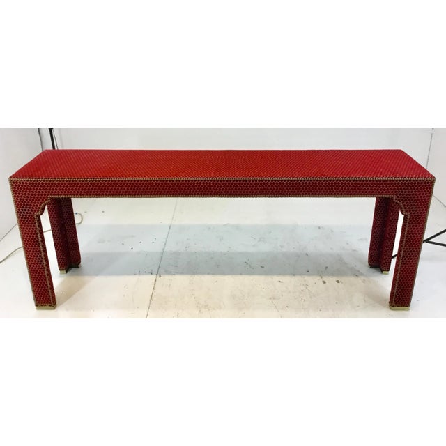 Pearson Modern Red Upholstered Console Table Chairish