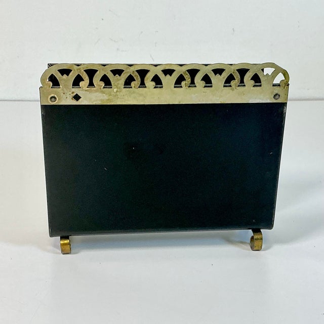 1970s 1970s Vintage Boho Chic Hand Painted Tole Metal Letter Holder. For Sale - Image 5 of 9