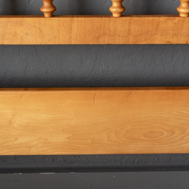 Jenny Lind Spindle Spool Full Double Bed 1940s Walnut For Sale - Image 17 of 18