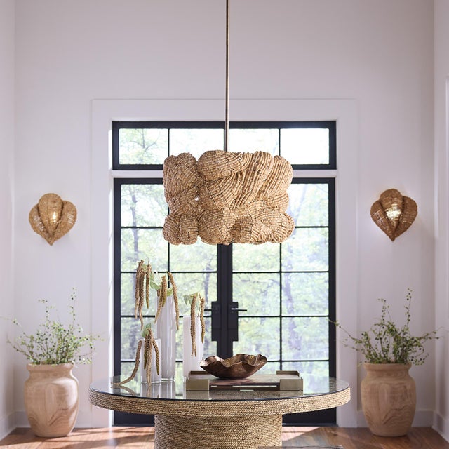 Jamie Young Anguilla Wall Sconce in Natural Wood Beads For Sale - Image 9 of 10