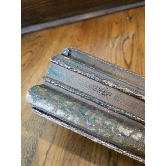 Wood Antique Jewelry Box With Framed Portrait Top For Sale - Image 7 of 10