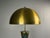 1960s Mid-Century Modern Mosaic and Brass Table Lamp with Gold Mushroom Metal Dome Shade, 1960s For Sale - Image 5 of 18