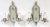 Pair of French Neoclassical Crystal, Silverplated, and Engraved Mirror Sconces France, 1920-1940, Art Deco in period,...