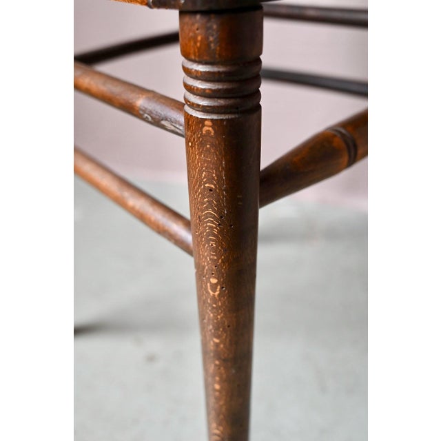 Antique Bistro Turned Wood Chair with Rattan Caning, 1900 For Sale - Image 10 of 12
