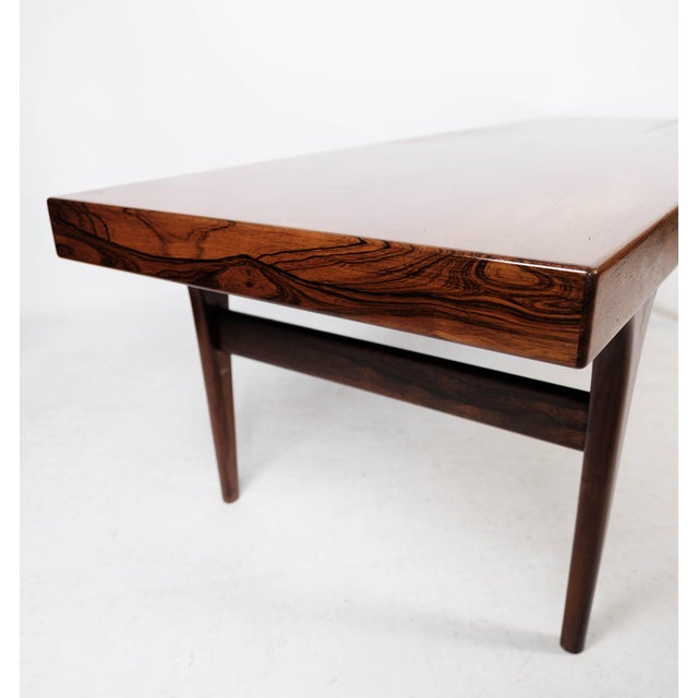 Blue Rosewood Coffee Table with Blue Tiles by Johannes Andersen for CFC Silkeborg, 1960s For Sale - Image 8 of 17