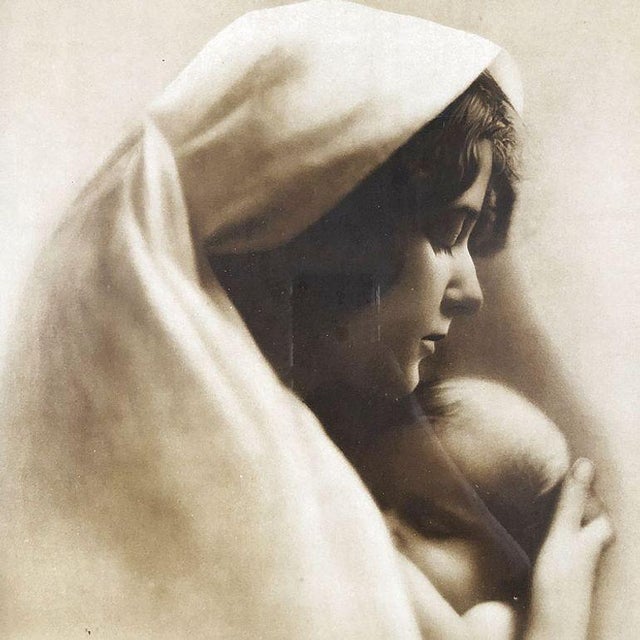 Victorian "Madonna Mother Child" Framed Lithograph Print by Wh Partridge, Circa 1900 For Sale - Image 3 of 4
