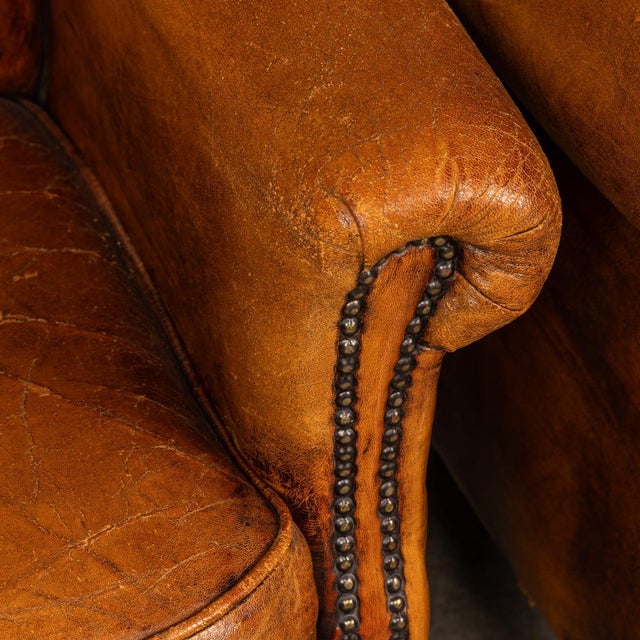 Vintage Dutch Leather Club Chairs, 1980, Set of 2 For Sale - Image 14 of 18