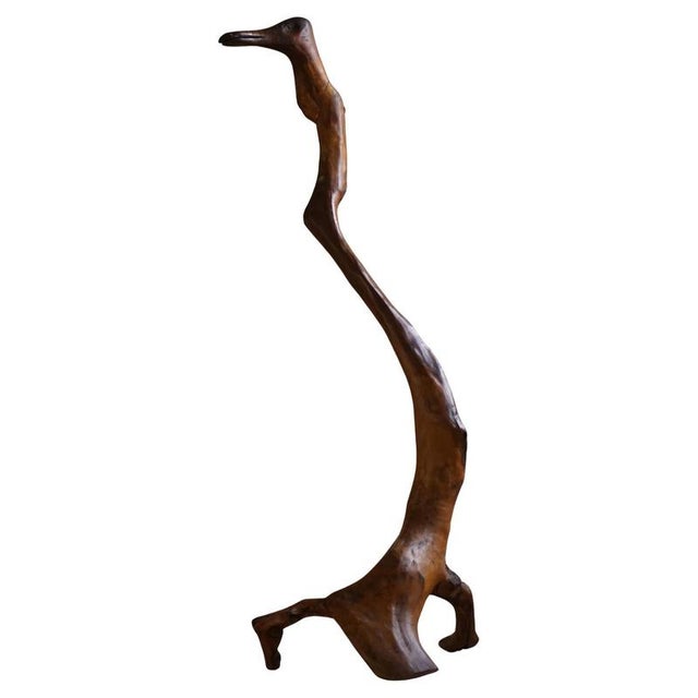 French Artist, Abstract Organic Carved Bird Form, 1960s, Wood For Sale - Image 18 of 18