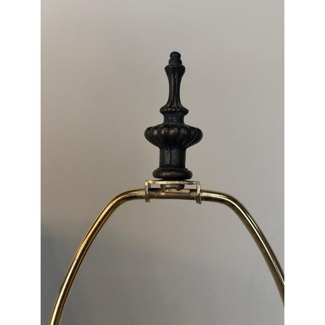 Vintage Murano Glass Table Lamps - Barovier & Toso Style Olive Green - a Pair For Sale - Image 12 of 17