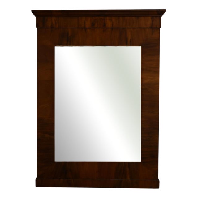 Empire Style Mahogany Beveled Mirror, 1940s For Sale